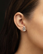 FLAME EARRING SILVER