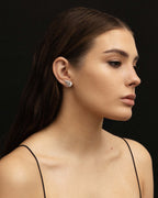 FLAME EARRING SILVER